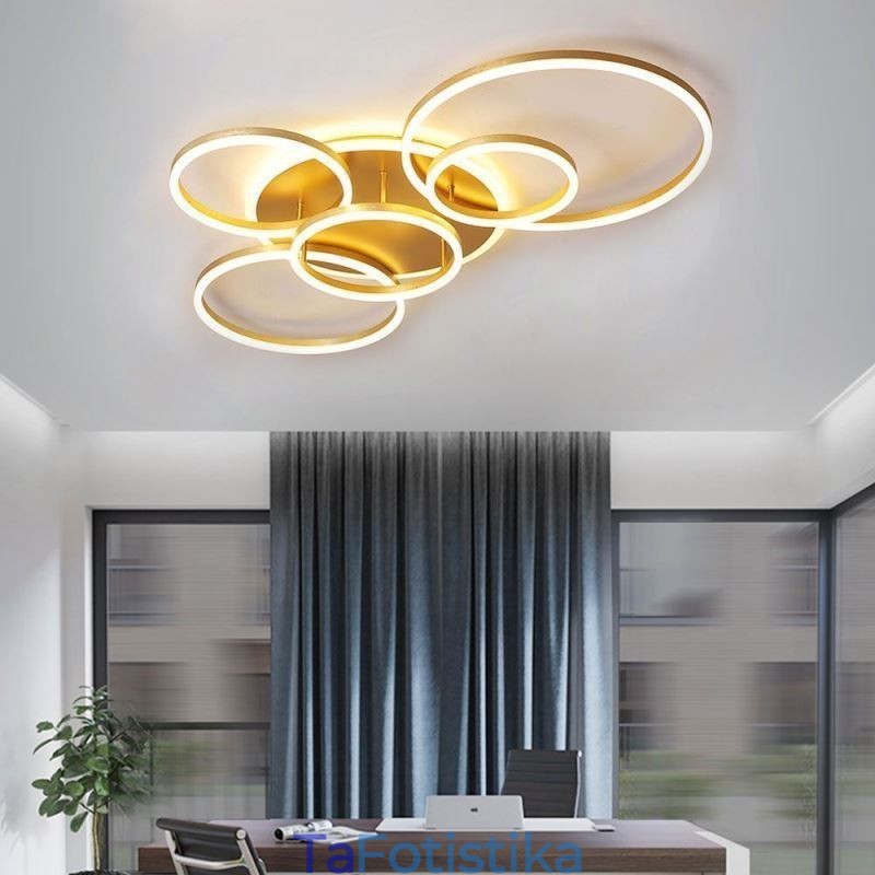 Halo Ring Flush Mount Μοντέρνο Ακρυλικό Φωτιστικό Οροφής