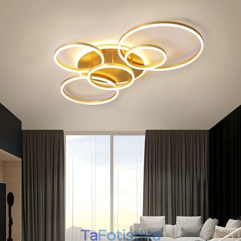 Halo Ring Flush Mount Μοντέρνο Ακρυλικό Φωτιστικό Οροφής