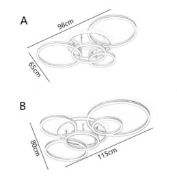 Halo Ring Flush Mount Μοντέρνο Ακρυλικό Φωτιστικό Οροφής