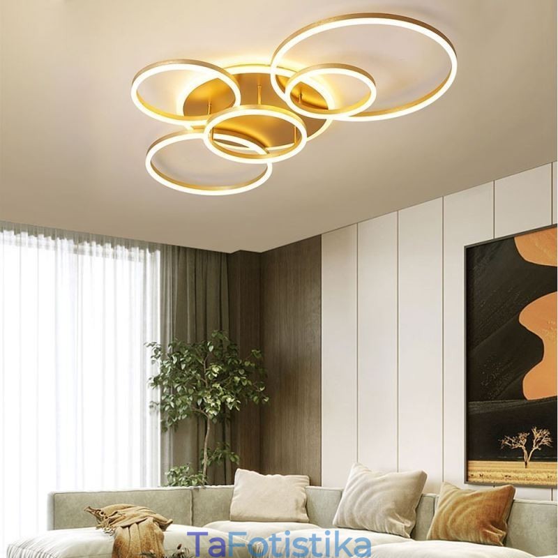 Halo Ring Flush Mount Μοντέρνο Ακρυλικό Φωτιστικό Οροφής