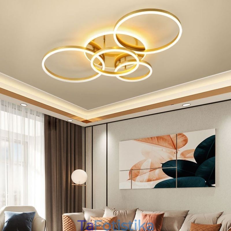 Halo Ring Flush Mount Μοντέρνο Ακρυλικό Φωτιστικό Οροφής