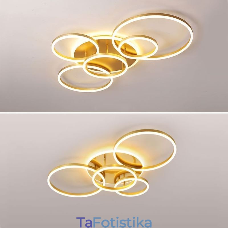 Halo Ring Flush Mount Μοντέρνο Ακρυλικό Φωτιστικό Οροφής