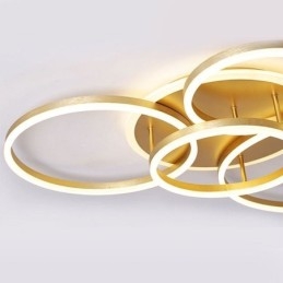 Halo Ring Flush Mount Μοντέρνο Ακρυλικό Φωτιστικό Οροφής