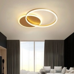 Μοντέρνο Flush Mount στρογγυλό χρυσό φωτιστικό οροφής