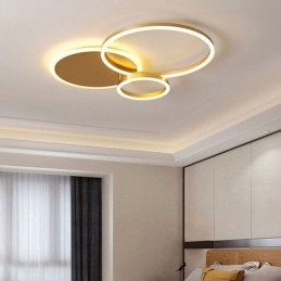 Μοντέρνο Flush Mount στρογγυλό χρυσό φωτιστικό οροφής
