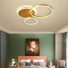 Μοντέρνο Flush Mount στρογγυλό χρυσό φωτιστικό οροφής
