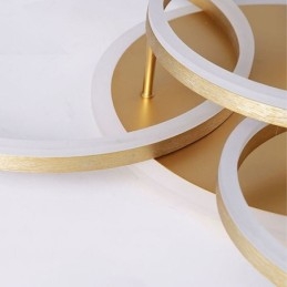 Μοντέρνο Flush Mount στρογγυλό χρυσό φωτιστικό οροφής