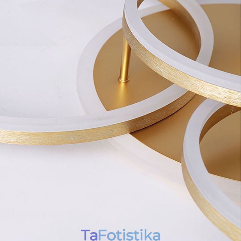 Μοντέρνο Flush Mount στρογγυλό χρυσό φωτιστικό οροφής