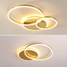 Μοντέρνο Flush Mount στρογγυλό χρυσό φωτιστικό οροφής