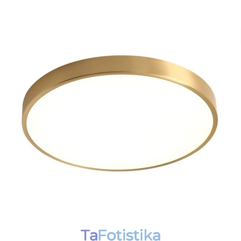 Στρογγυλό Flush Mount Μοντέρνο Χρυσό Ακρυλικό Φωτιστικό Οροφής