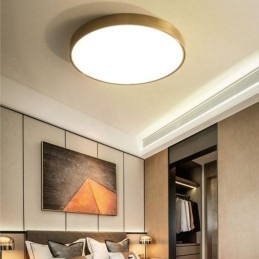 Στρογγυλό Flush Mount Μοντέρνο Χρυσό Ακρυλικό Φωτιστικό Οροφής
