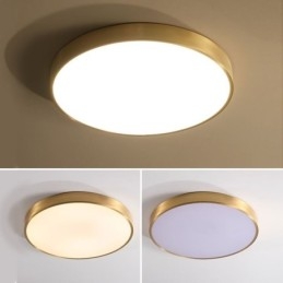 Στρογγυλό Flush Mount Μοντέρνο Χρυσό Ακρυλικό Φωτιστικό Οροφής