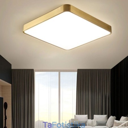 Flush Mount Μινιμαλιστικό Ακρυλικό τετράγωνο χρυσό φωτιστικό οροφής Flush Mount Μινιμαλιστικό Ακρυλικό τετράγωνο χρυσό φωτιστικό οροφής