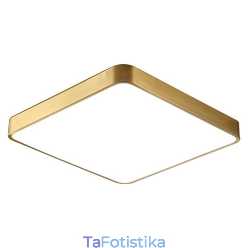Flush Mount Μινιμαλιστικό Ακρυλικό τετράγωνο χρυσό φωτιστικό οροφής