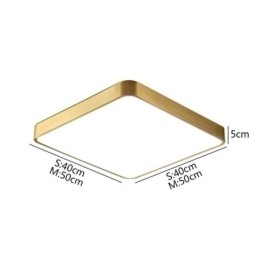 Flush Mount Μινιμαλιστικό Ακρυλικό τετράγωνο χρυσό φωτιστικό οροφής