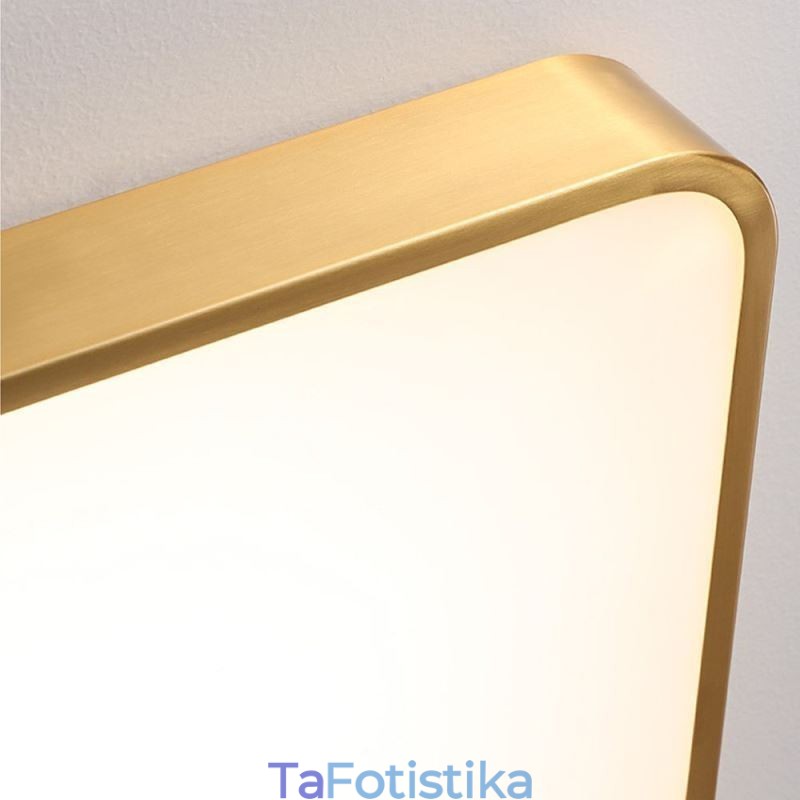 Flush Mount Μινιμαλιστικό Ακρυλικό τετράγωνο χρυσό φωτιστικό οροφής