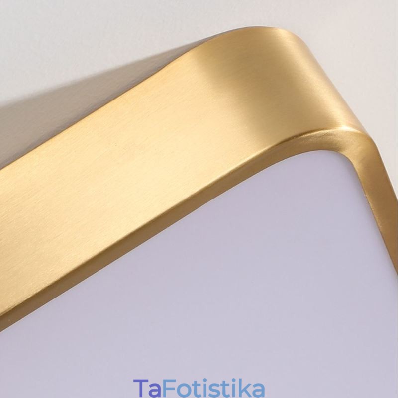 Flush Mount Μινιμαλιστικό Ακρυλικό τετράγωνο χρυσό φωτιστικό οροφής