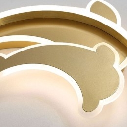 Χρυσό Φωτιστικό Οροφής Dolphin Flush