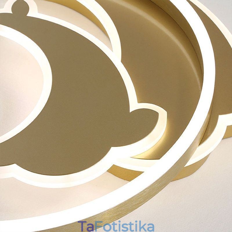 Χρυσό Φωτιστικό Οροφής Dolphin Flush