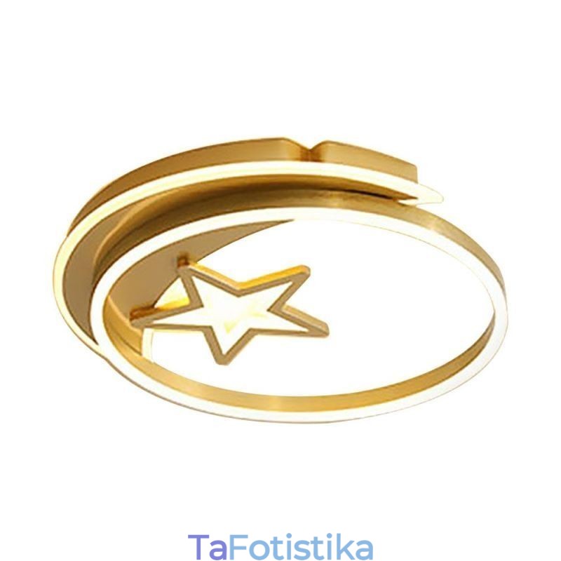 Φωτιστικό οροφής Moon Star Flush Χρυσό ακρυλικό φωτιστικό