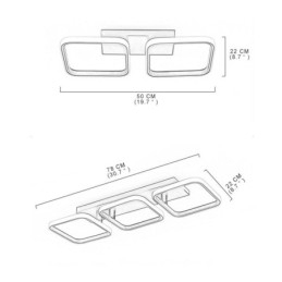 Μοντέρνο μινιμαλιστικό φωτιστικό οροφής με ακρυλικό τετράγωνο πλαίσιο