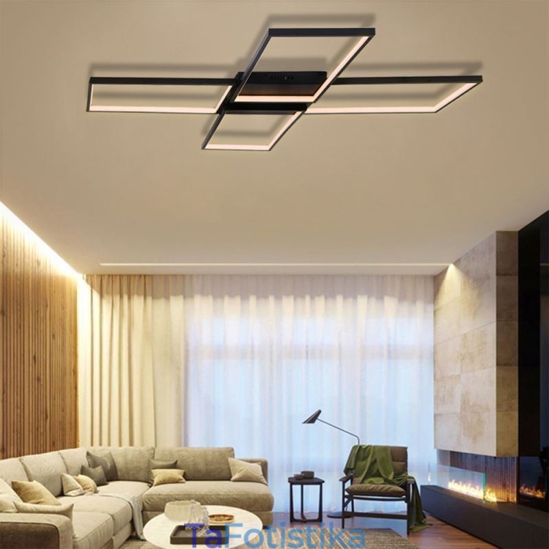 Μινιμαλιστικό ακρυλικό φωτιστικό οροφής Flush Mount σε σχήμα X