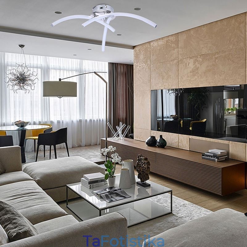 Ακρυλικό σταυρωτό φωτιστικό οροφής Simple Flush Mount σε σχήμα τόξου