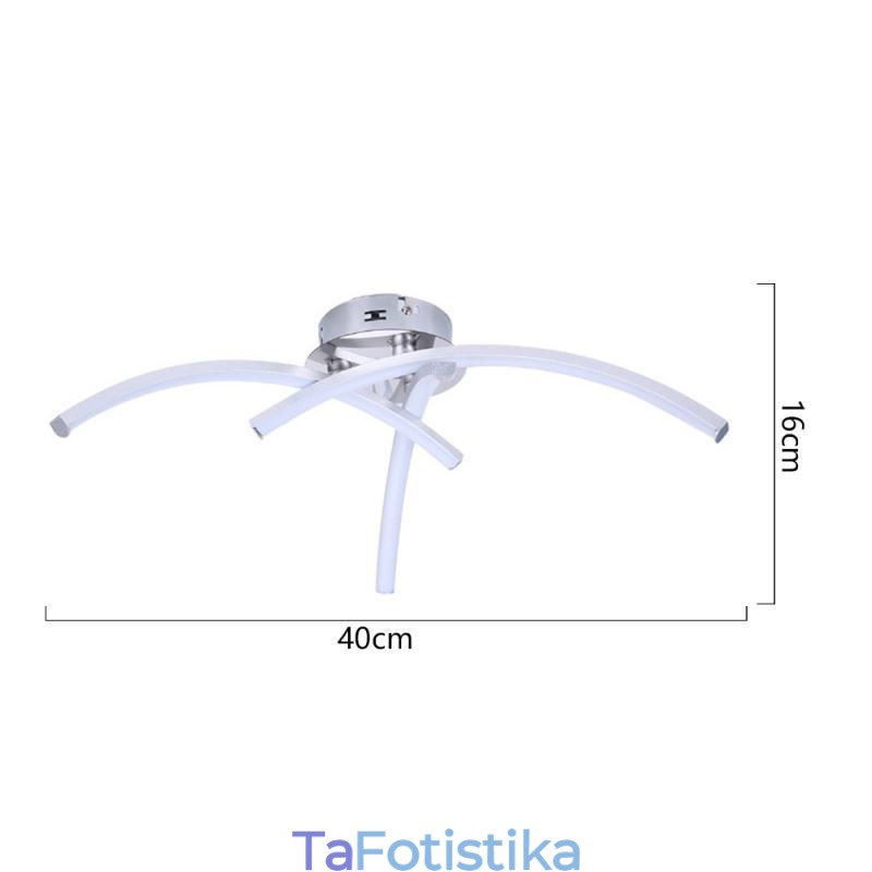 Ακρυλικό σταυρωτό φωτιστικό οροφής Simple Flush Mount σε σχήμα τόξου