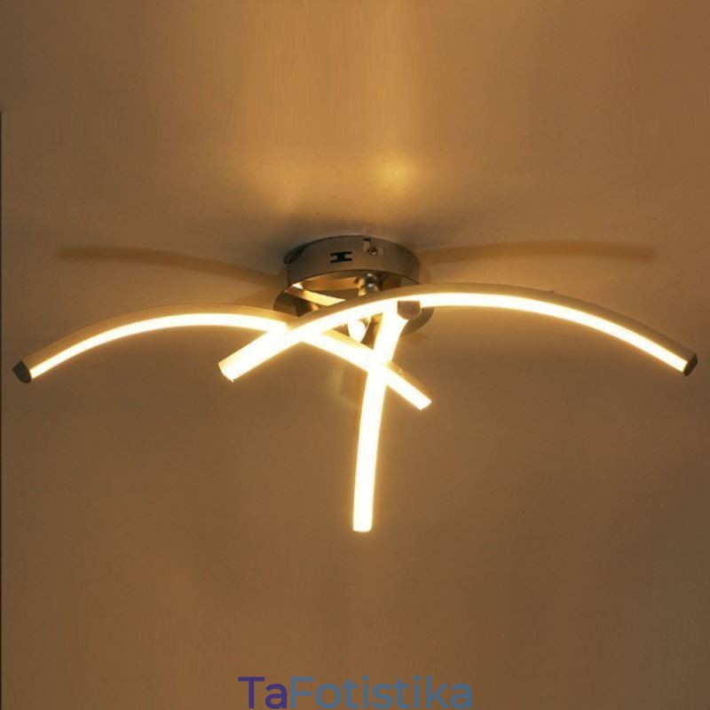 Ακρυλικό σταυρωτό φωτιστικό οροφής Simple Flush Mount σε σχήμα τόξου