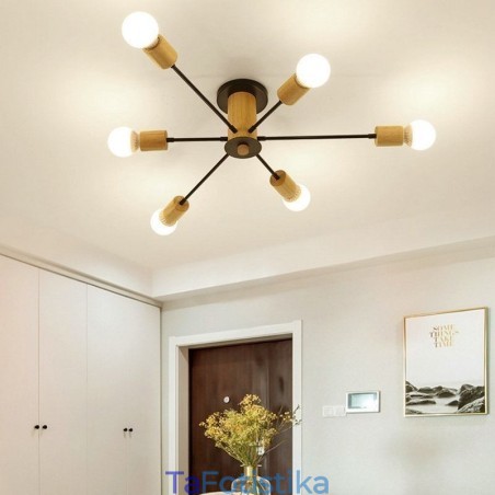 Πολυέλαιος μοντέρνος Magic Beans Flush Mount Wood Branch Πολυέλαιος μοντέρνος Magic Beans Flush Mount Wood Branch
