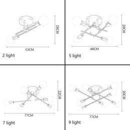 Simple Magic Beans Flush Mount σταυρωμένο φωτιστικό οροφής
