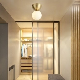Φωτιστικό οροφής Nordic Brass Mini Flush Mount Light Foyer