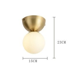Φωτιστικό οροφής Nordic Brass Mini Flush Mount Light Foyer
