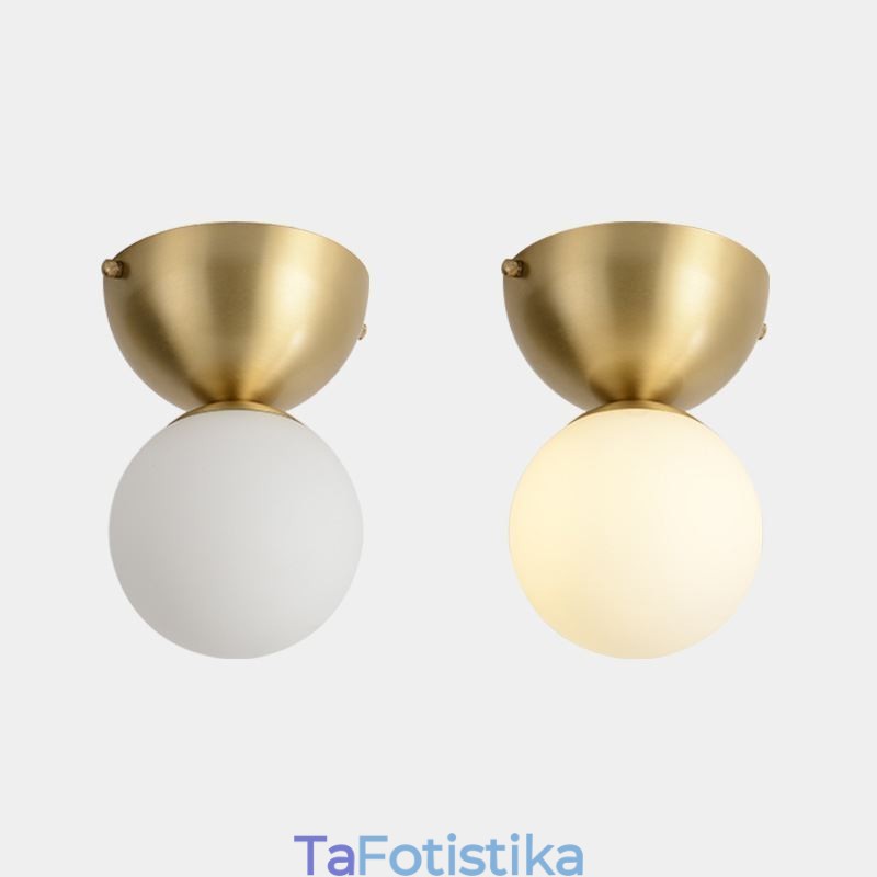 Φωτιστικό οροφής Nordic Brass Mini Flush Mount Light Foyer
