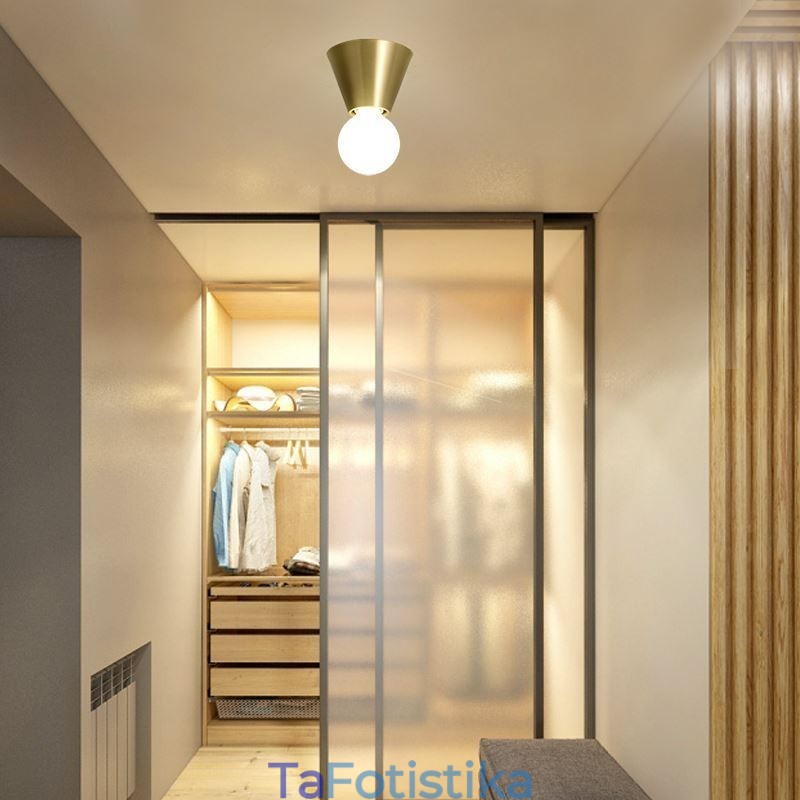Φωτιστικό οροφής Nordic Brass Mini Flush Mount