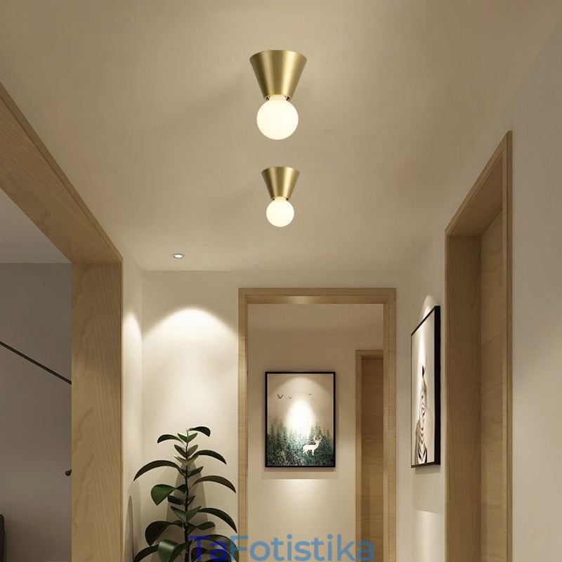 Φωτιστικό οροφής Nordic Brass Mini Flush Mount