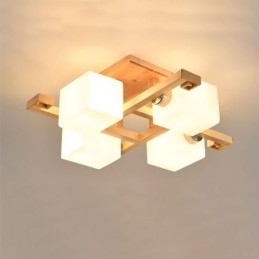 Φωτιστικό οροφής Nordic Flush Mount Creative ζεστό φωτιστικό από μασίφ ξύλο