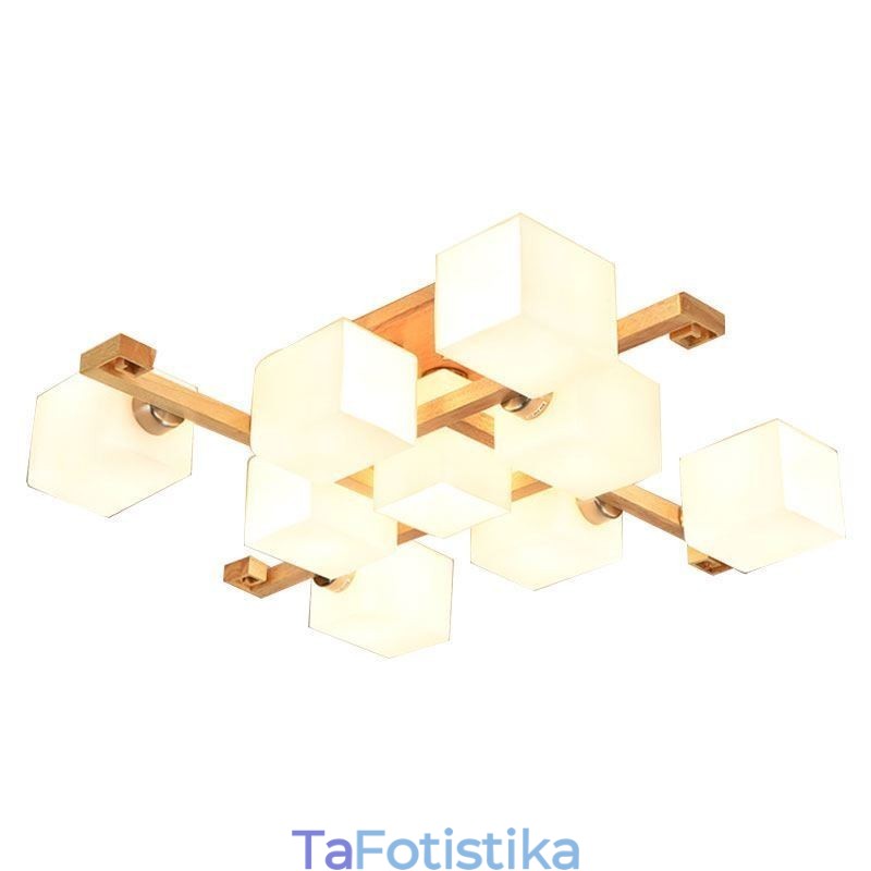 Φωτιστικό οροφής Nordic Flush Mount Creative ζεστό φωτιστικό από μασίφ ξύλο