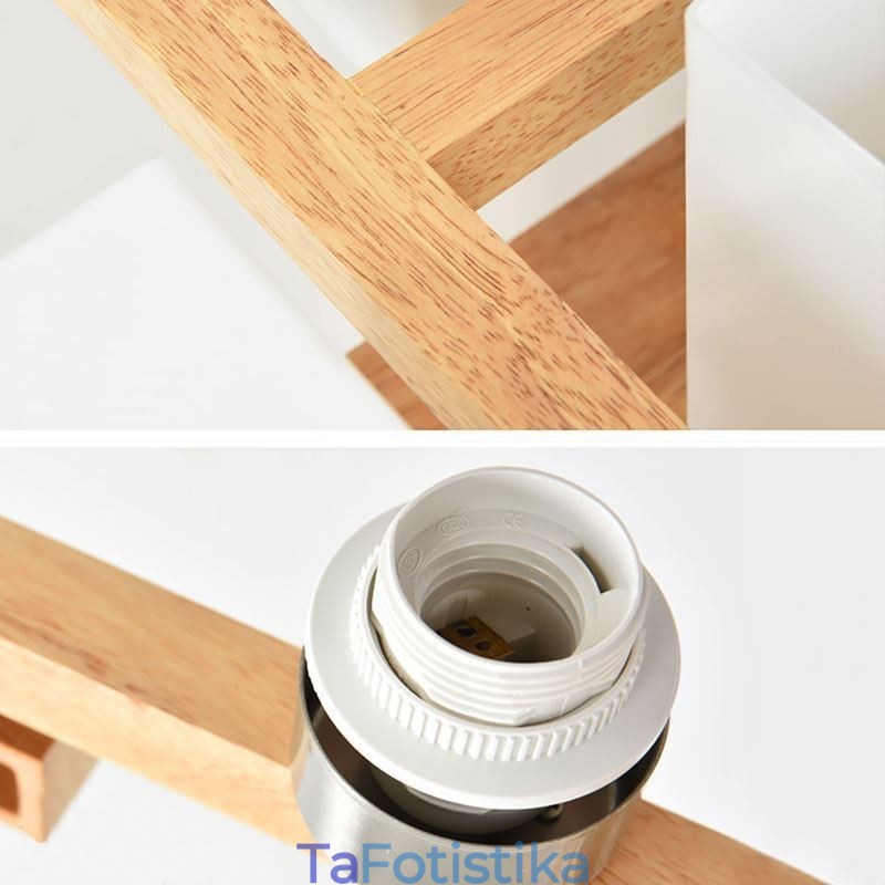 Φωτιστικό οροφής Nordic Flush Mount Creative ζεστό φωτιστικό από μασίφ ξύλο