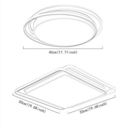 Μοντέρνο Simple Flush Mount γεωμετρικό φωτιστικό οροφής Φωτιστικό τετράγωνου πλαισίου