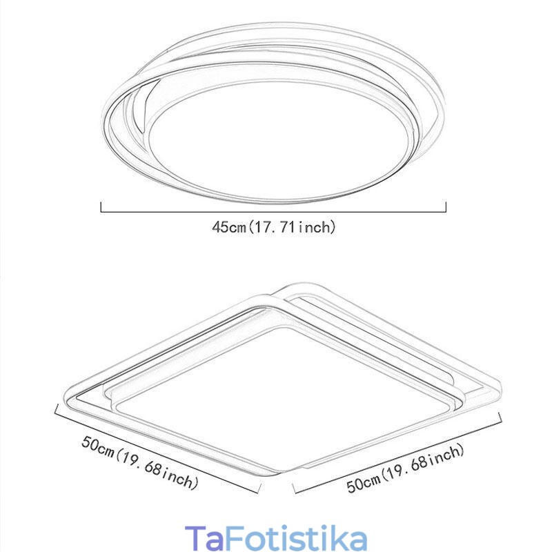 Μοντέρνο Simple Flush Mount γεωμετρικό φωτιστικό οροφής Φωτιστικό τετράγωνου πλαισίου