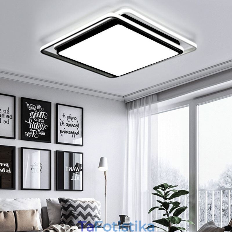 Μοντέρνο Simple Flush Mount γεωμετρικό φωτιστικό οροφής Φωτιστικό τετράγωνου πλαισίου