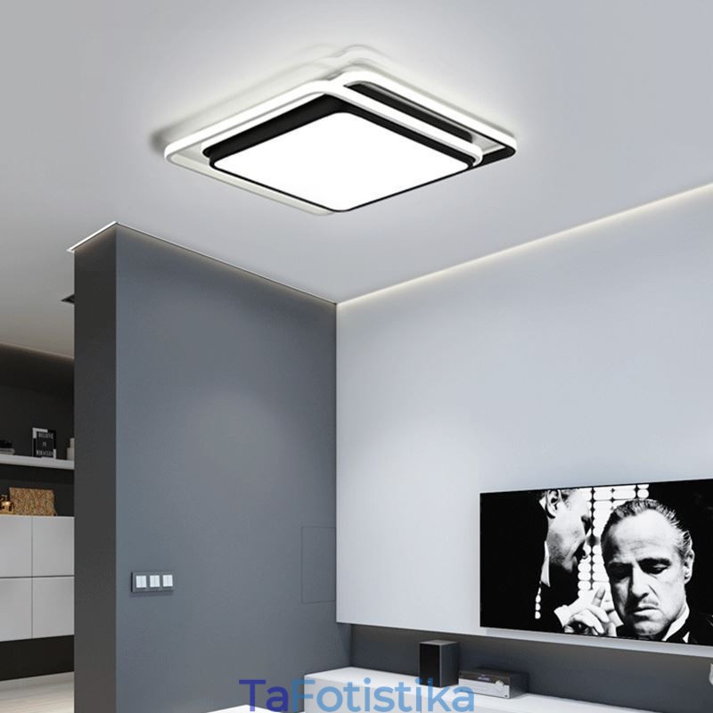 Μοντέρνο Simple Flush Mount γεωμετρικό φωτιστικό οροφής Φωτιστικό τετράγωνου πλαισίου