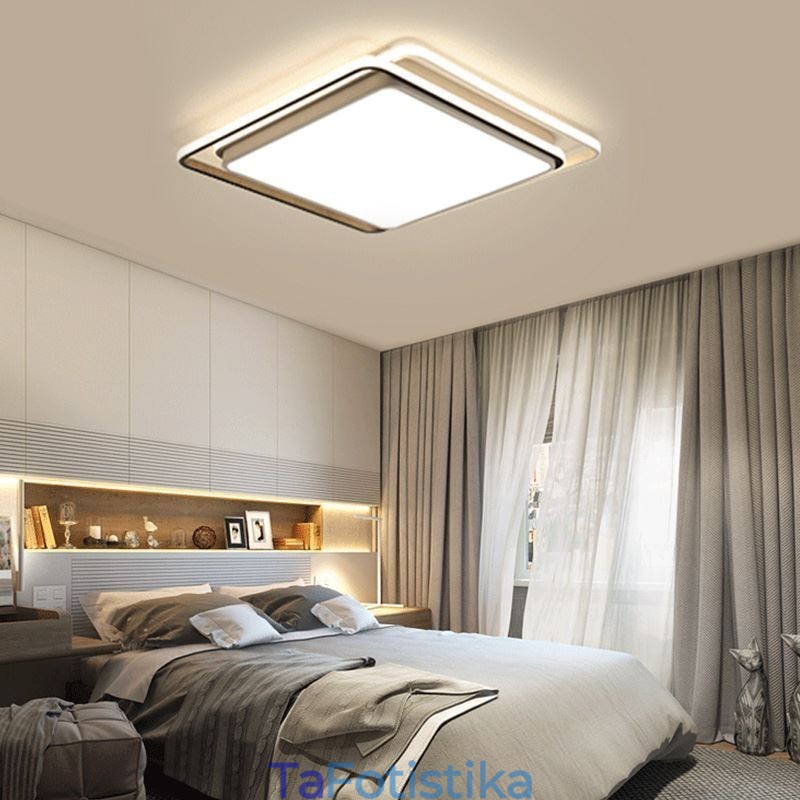 Μοντέρνο Simple Flush Mount γεωμετρικό φωτιστικό οροφής Φωτιστικό τετράγωνου πλαισίου