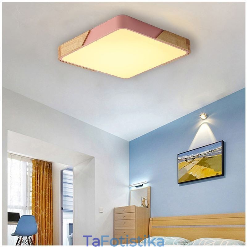 Φωτιστικό οροφής Ξύλινου πλαισίου Simple Flush Mount Φωτιστικό Dinging Super Thin Design