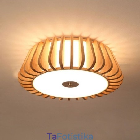 Δημιουργικός φωτισμός οροφής από μπαμπού Nordic Round Flush Mount Δημιουργικός φωτισμός οροφής από μπαμπού Nordic Round Flush Mount