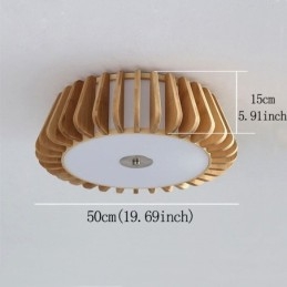 Δημιουργικός φωτισμός οροφής από μπαμπού Nordic Round Flush Mount