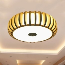 Φωτισμός οροφής Rural Bamboo Flush Mount Pumpkin Shape