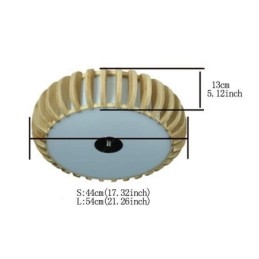 Φωτισμός οροφής Rural Bamboo Flush Mount Pumpkin Shape