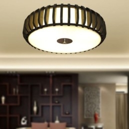 Φωτισμός οροφής Rural Bamboo Flush Mount Pumpkin Shape